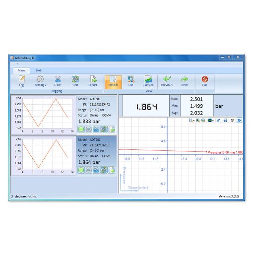 Bilde av Additel LogII (9502) Data Logging Software